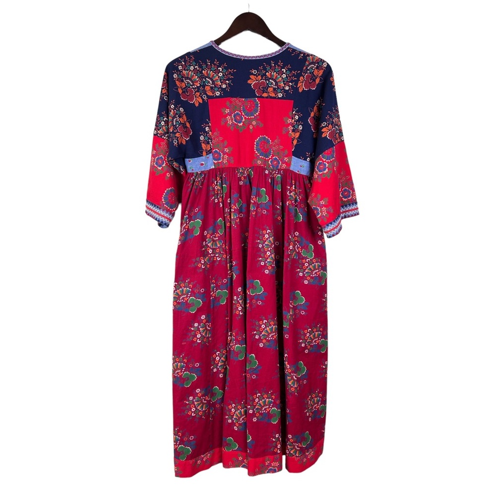 Ulla Johnson Milena Embroidered Patchwork Midi Dr… - image 4